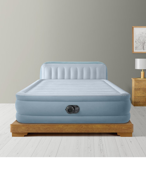 Intex 64449ED 18in Queen Dura-Beam Deluxe Fiber-Tech Ultra Plush Headboard Air Mattress with Built-In Electric Pump manufacturer reference