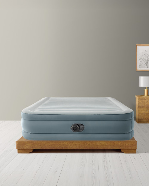 Intex 64823ED 18in Queen Dura-Beam® Deluxe Fiber-Tech Premium Comfort Air Mattress with Built-In Electric Pump manufacturer reference